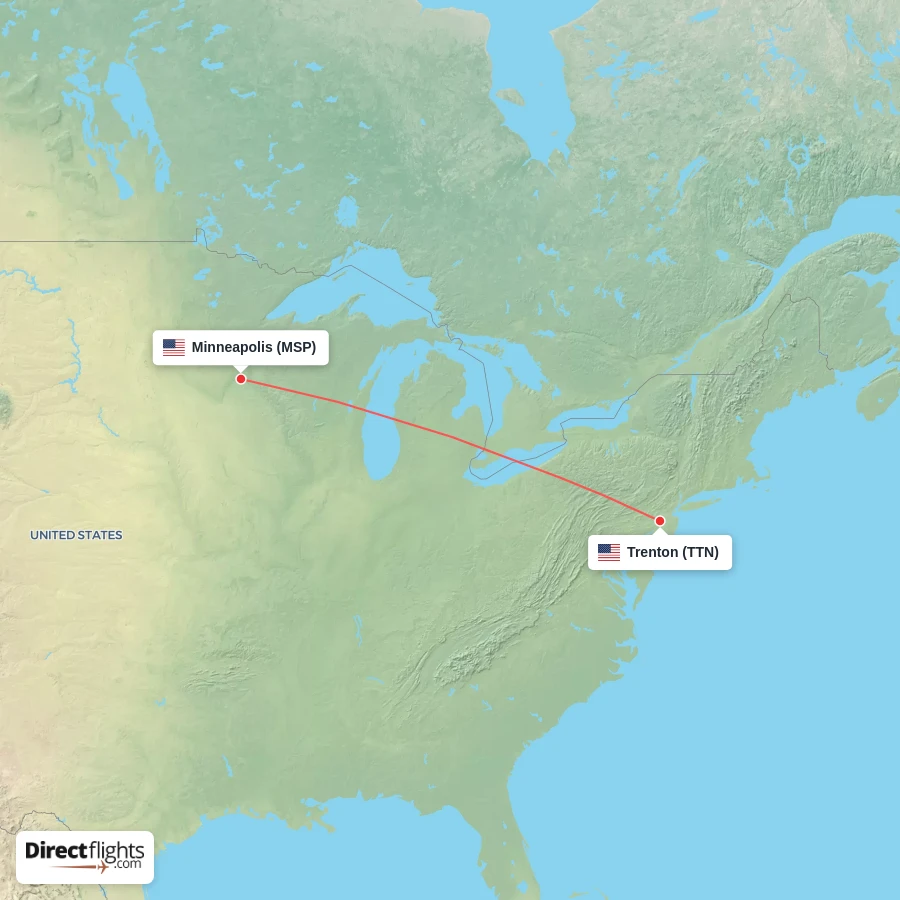 TTN - MSP route map