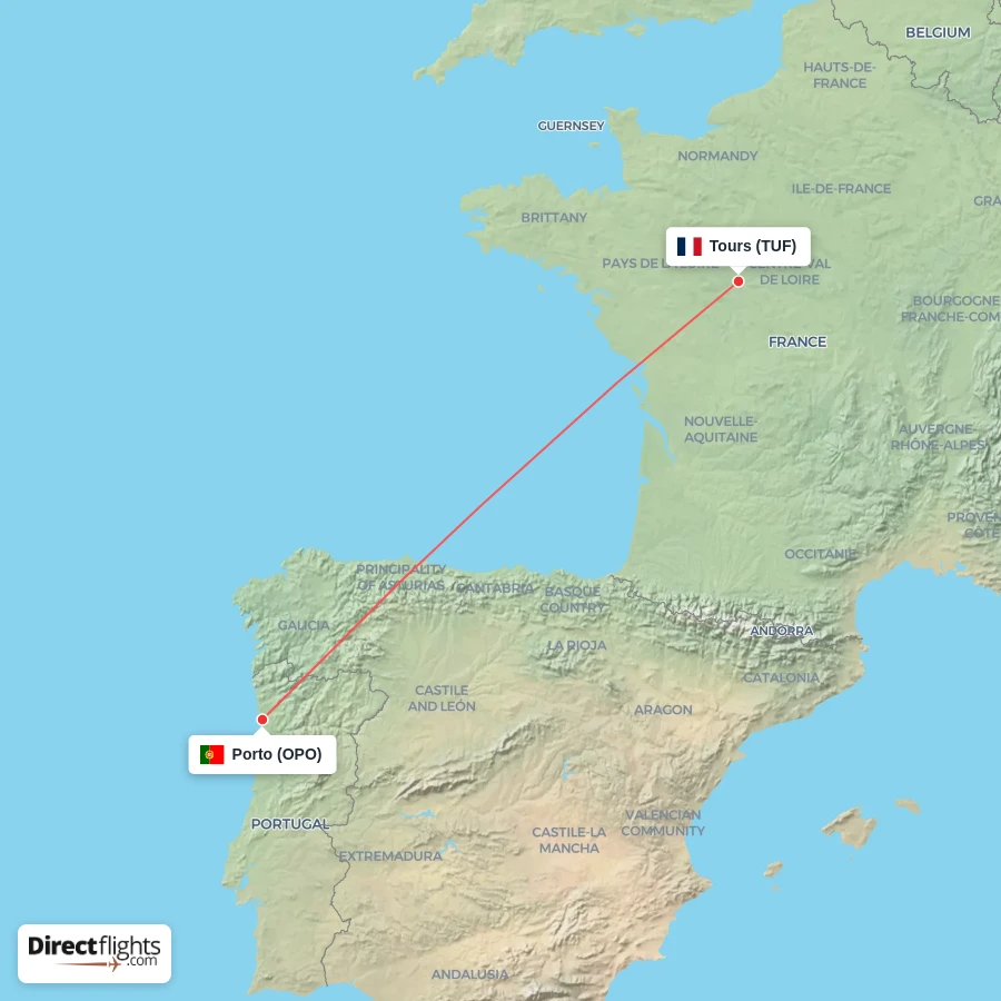 TUF - OPO route map