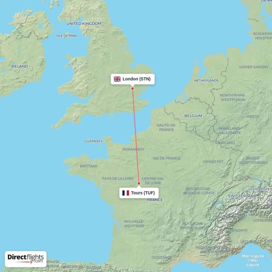 TUF - STN route map