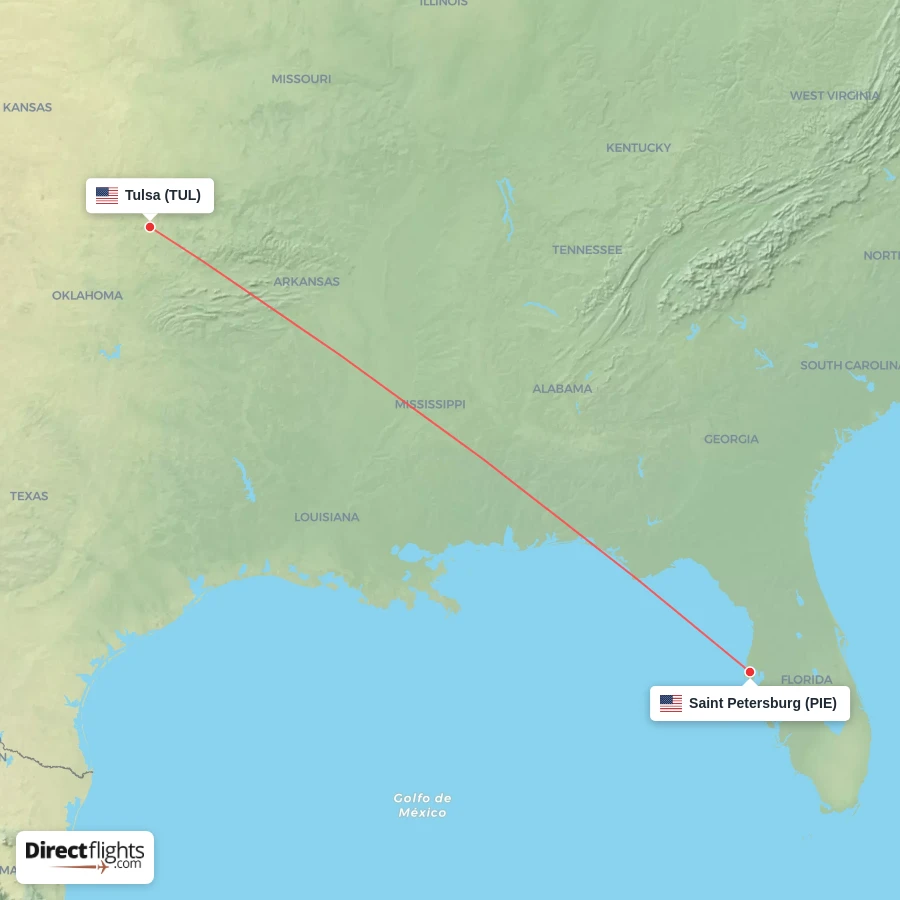 TUL - PIE route map