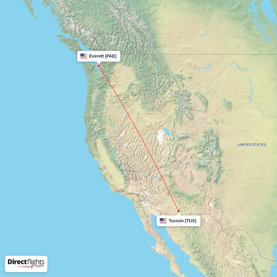 TUS - PAE route map