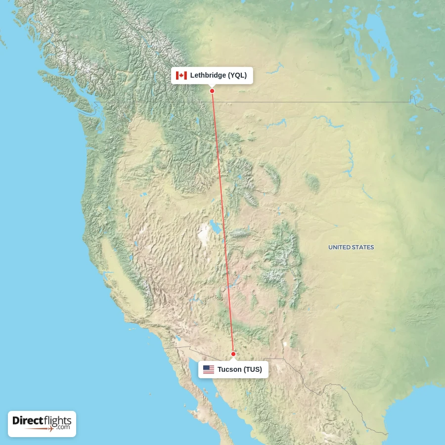 TUS - YQL route map