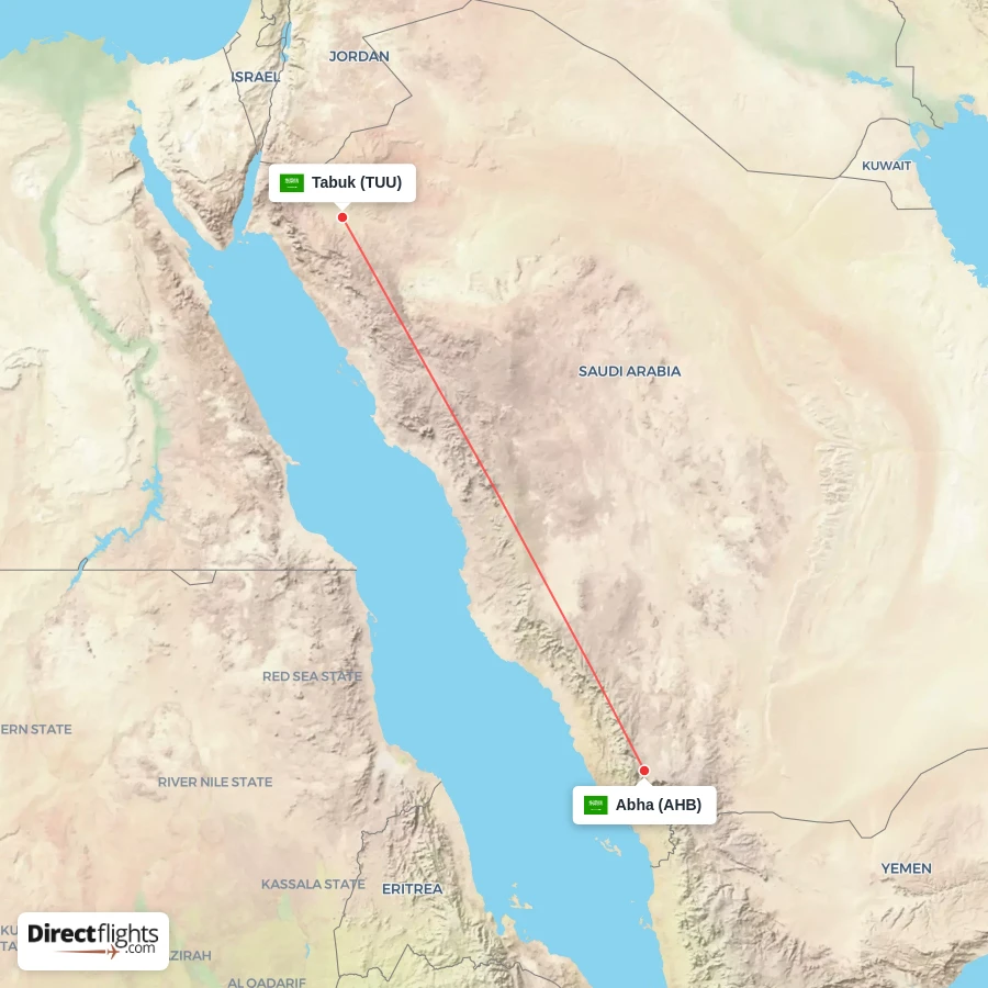 TUU - AHB route map