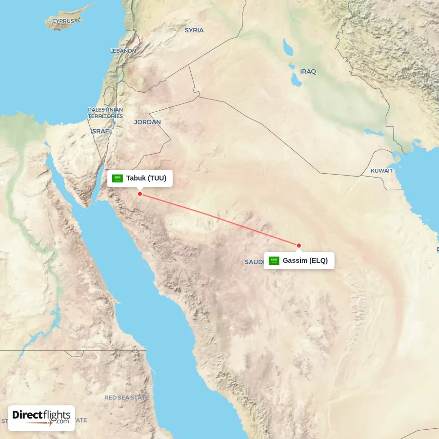 TUU - ELQ route map