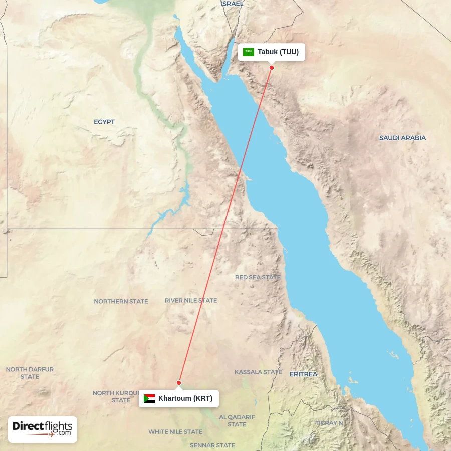 TUU - KRT route map
