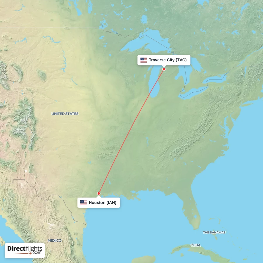 TVC - IAH route map