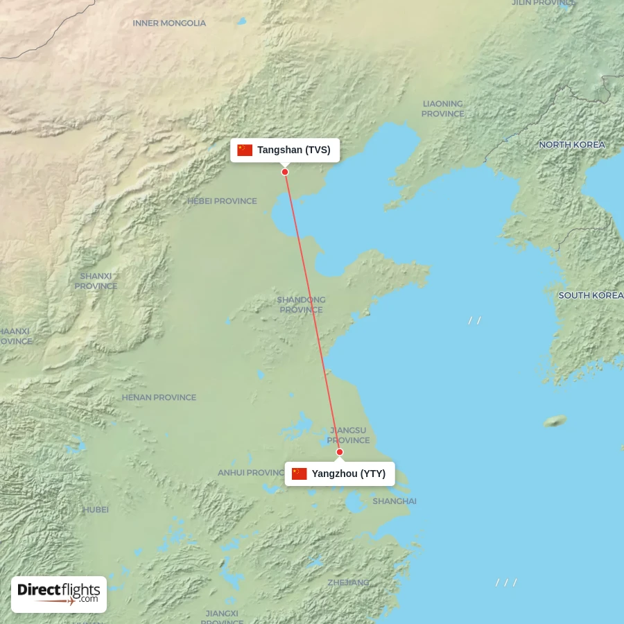 TVS - YTY route map