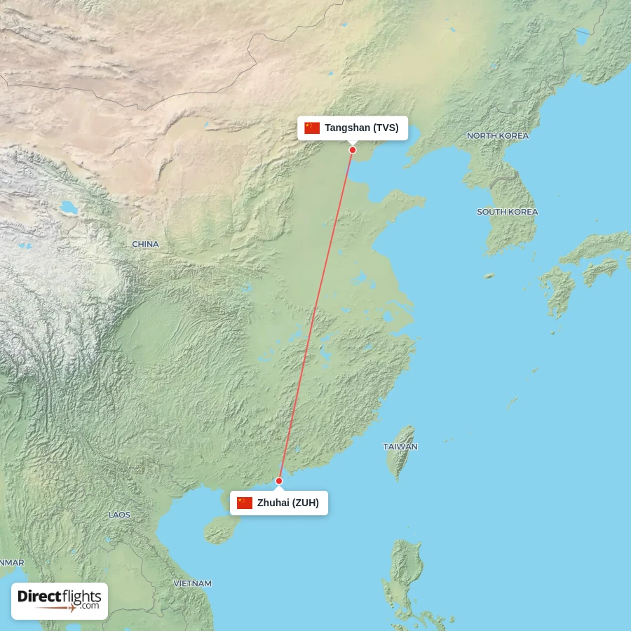 TVS - ZUH route map
