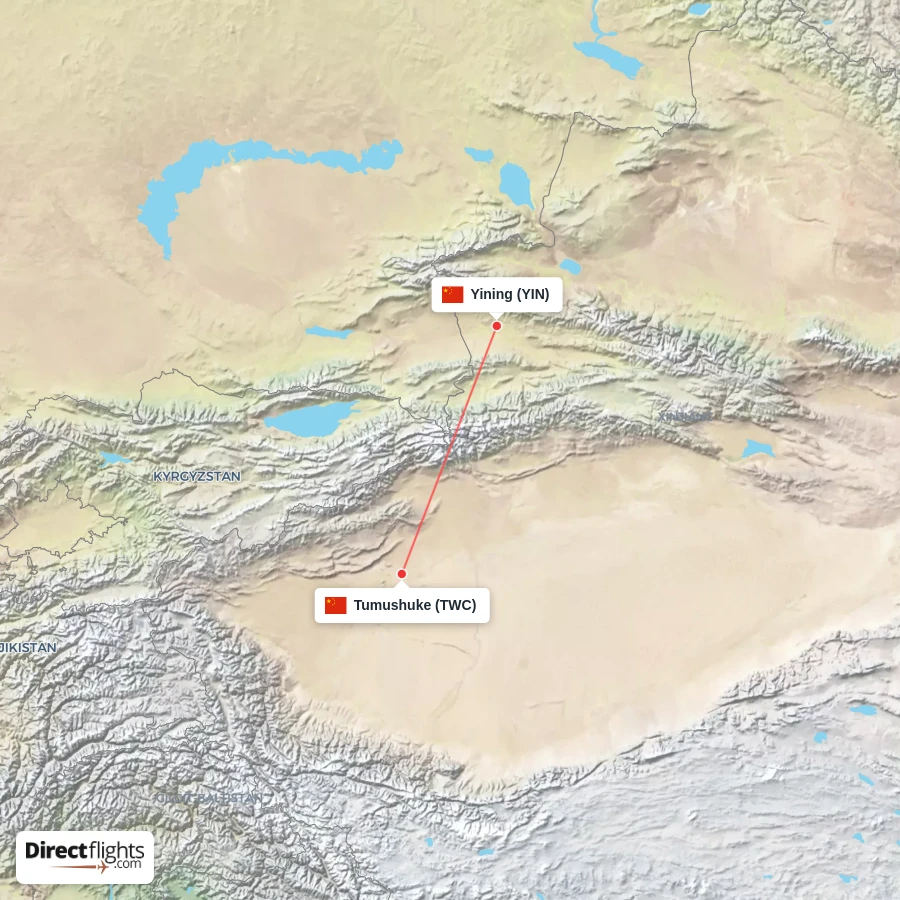 TWC - YIN route map