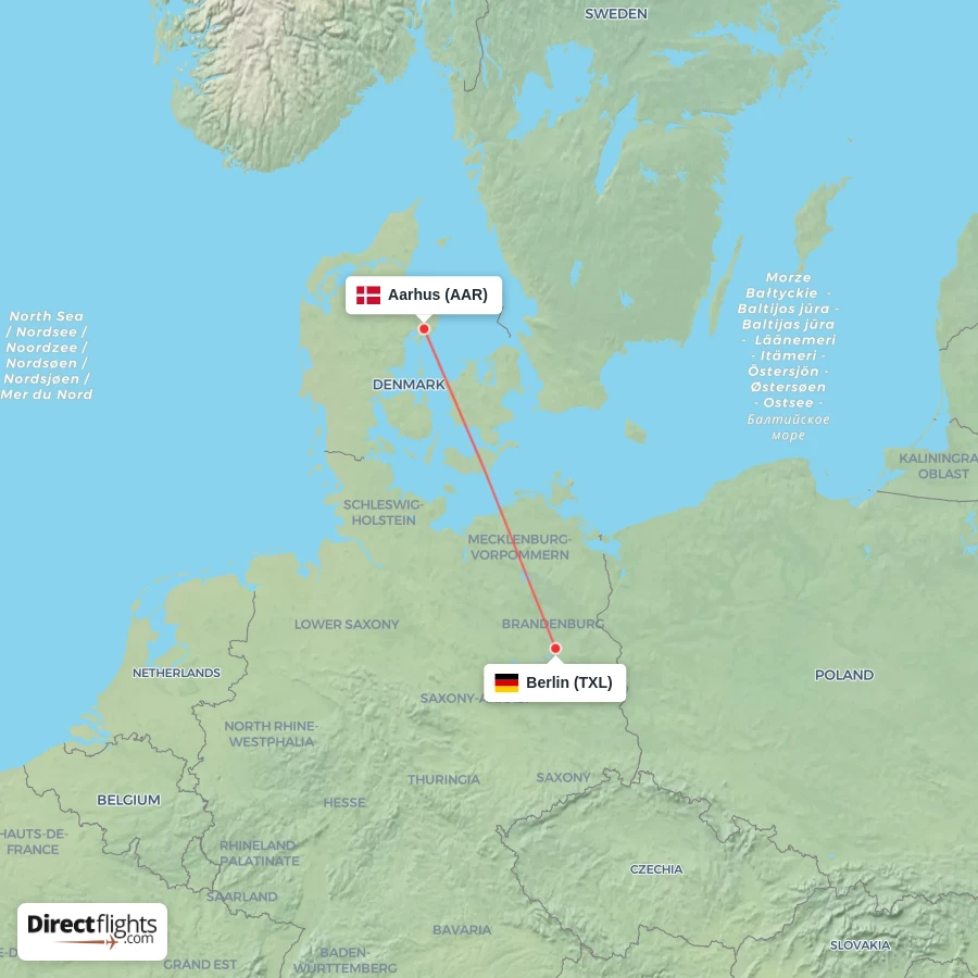 TXL - AAR route map