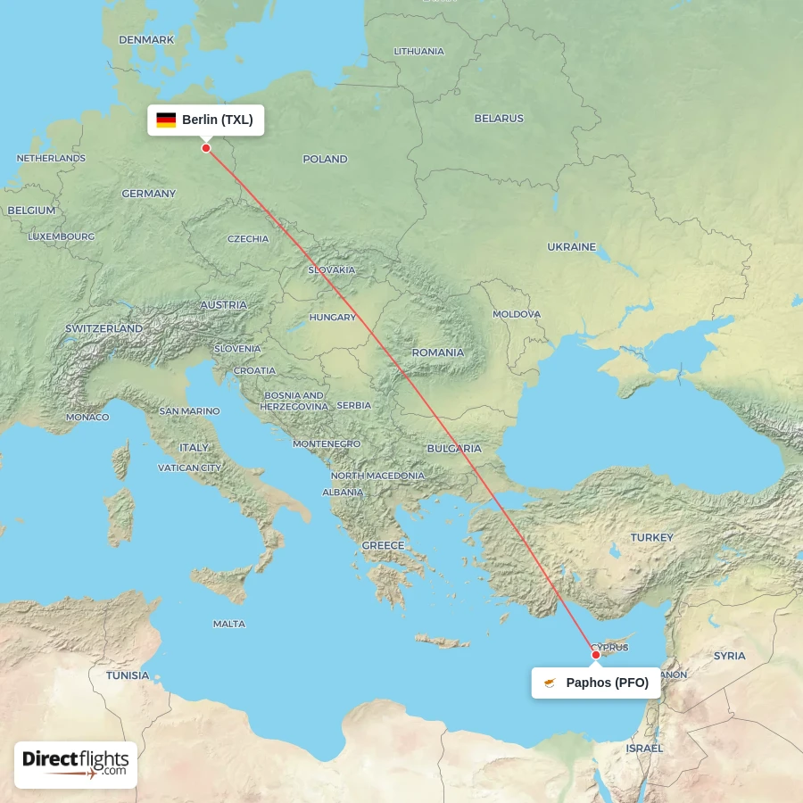 TXL - PFO route map