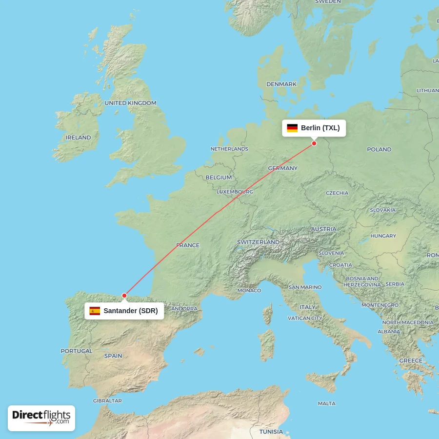 TXL - SDR route map