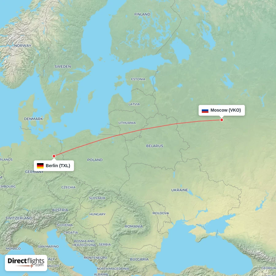 TXL - VKO route map