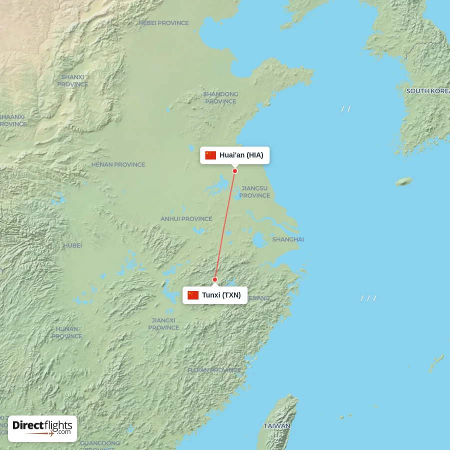 TXN - HIA route map