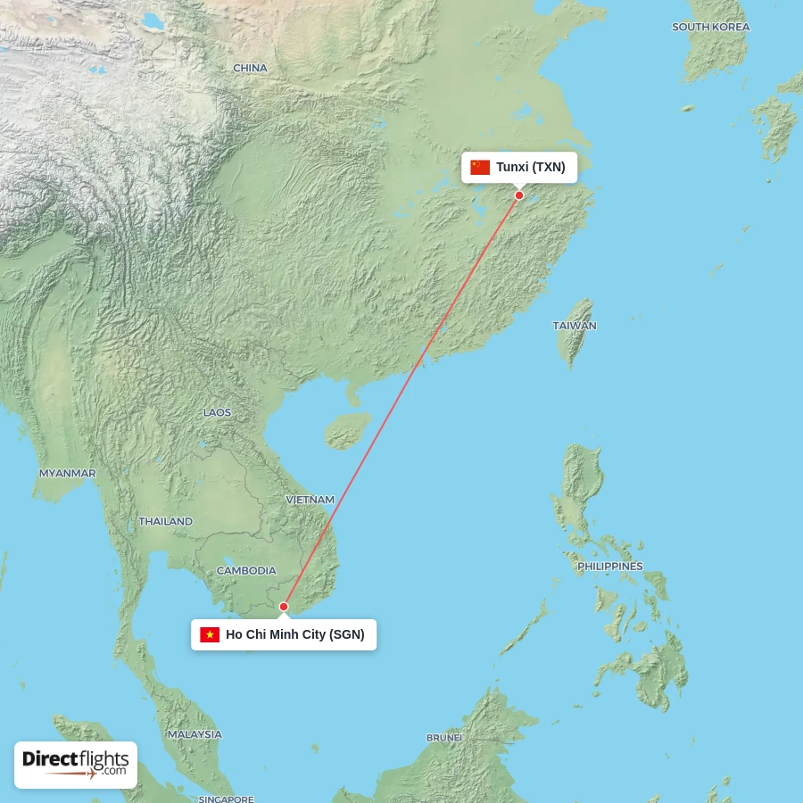 TXN - SGN route map