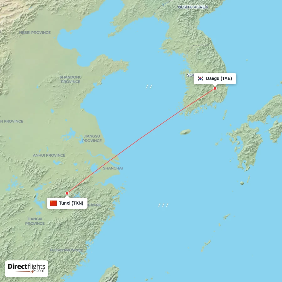 TXN - TAE route map
