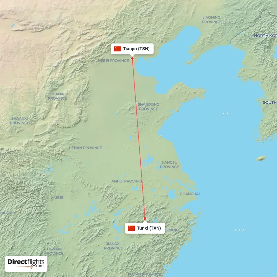 TXN - TSN route map