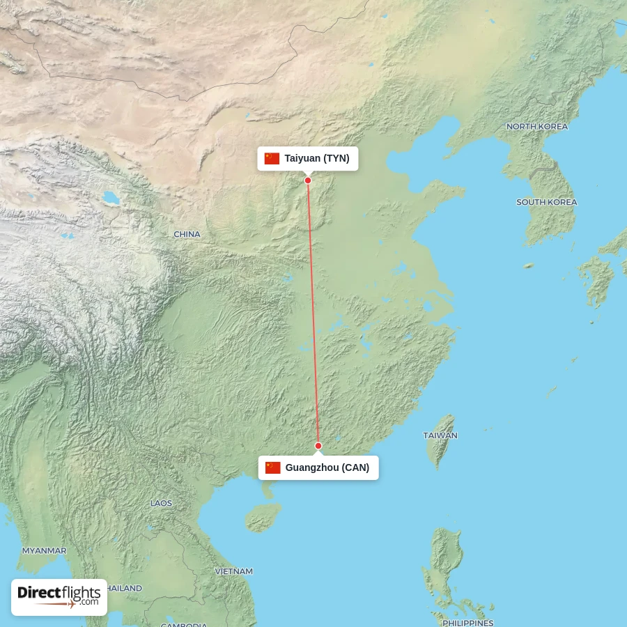 TYN - CAN route map