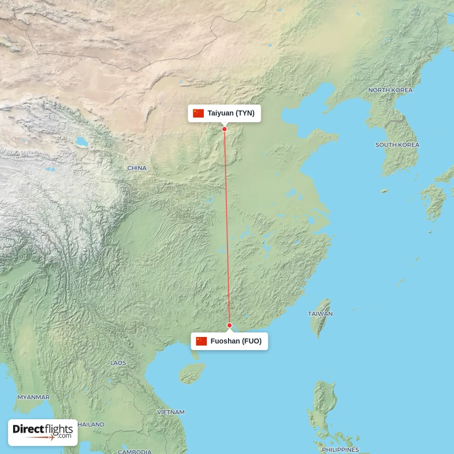 TYN - FUO route map