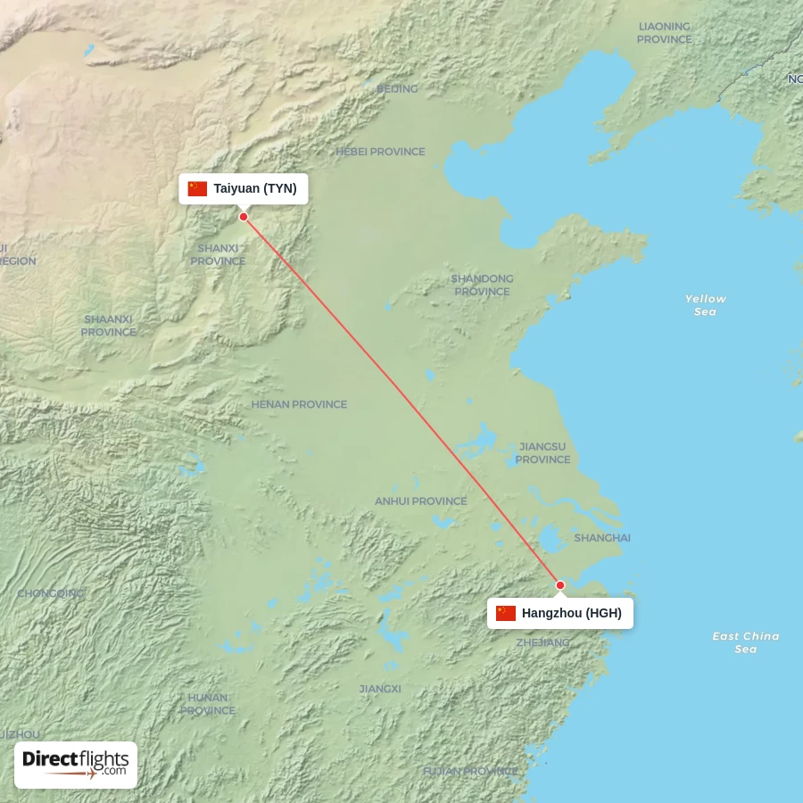 TYN - HGH route map