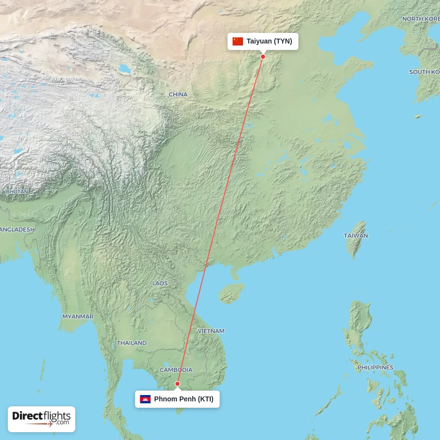 TYN - KTI route map