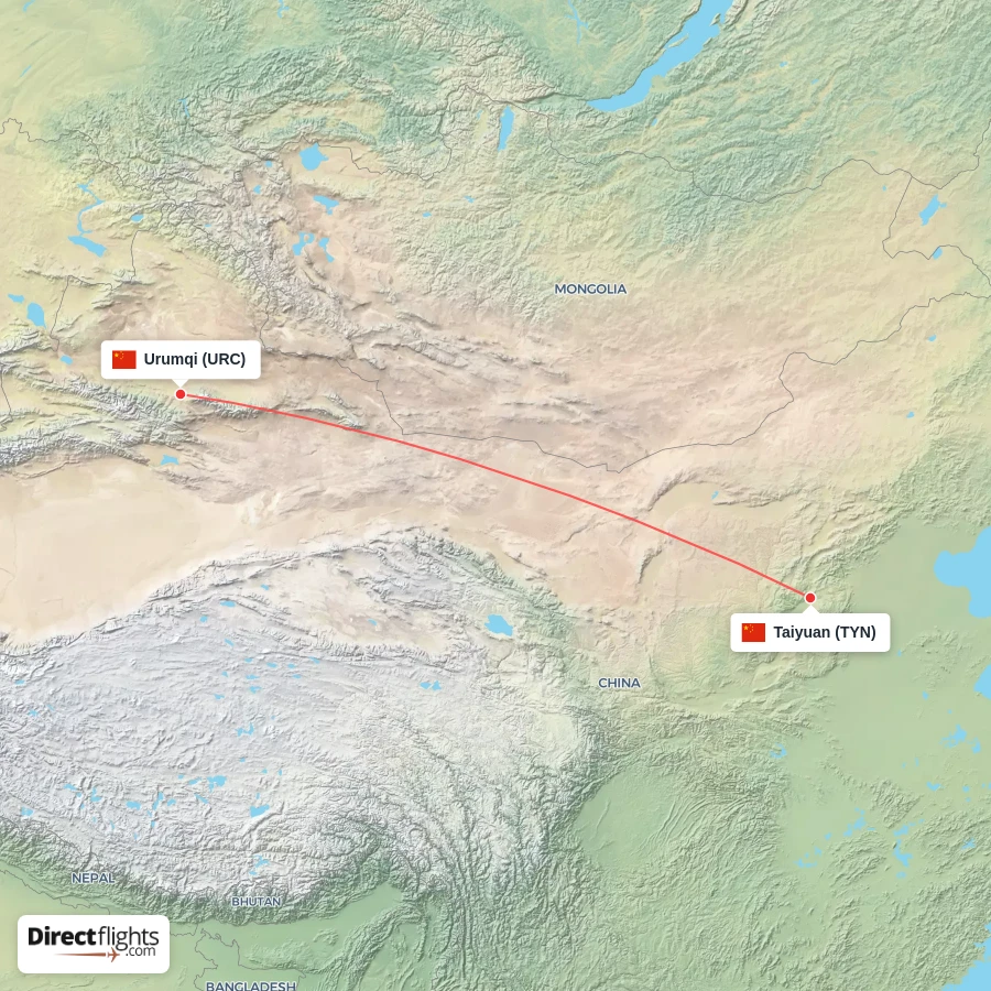 TYN - URC route map