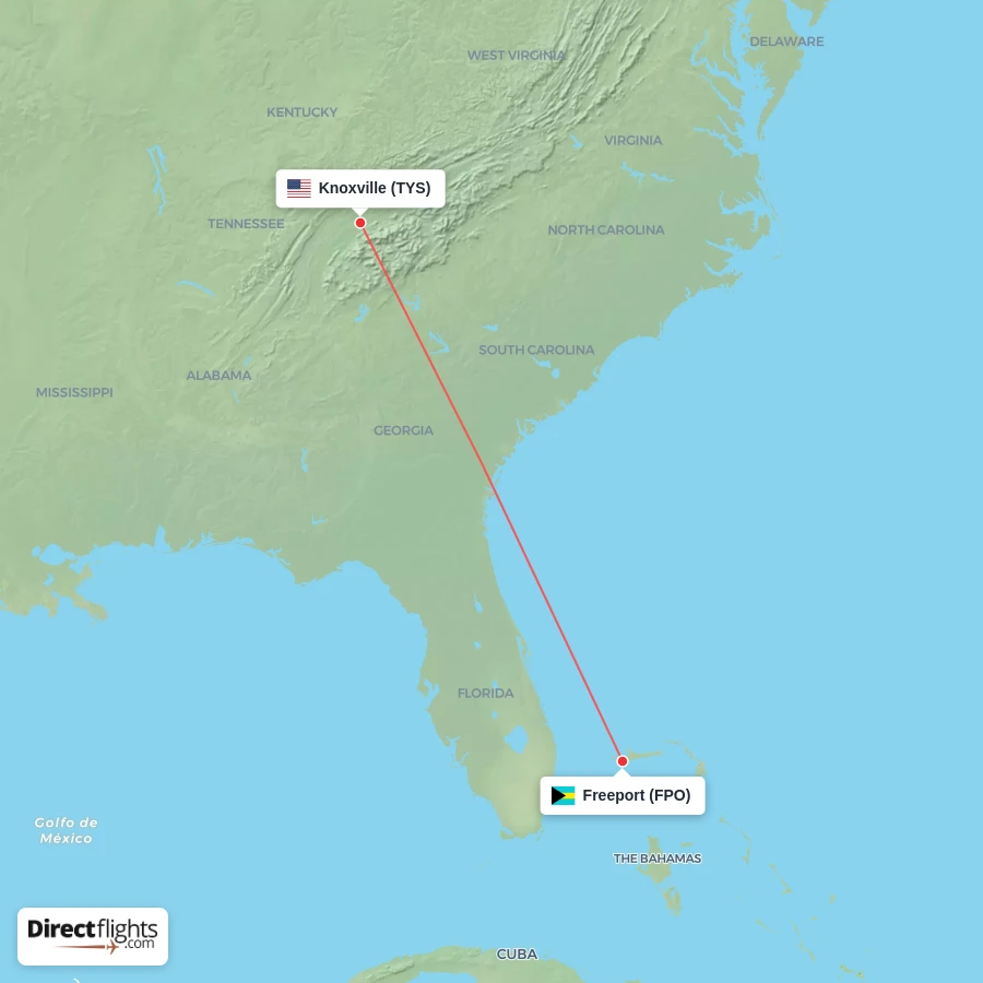 TYS - FPO route map