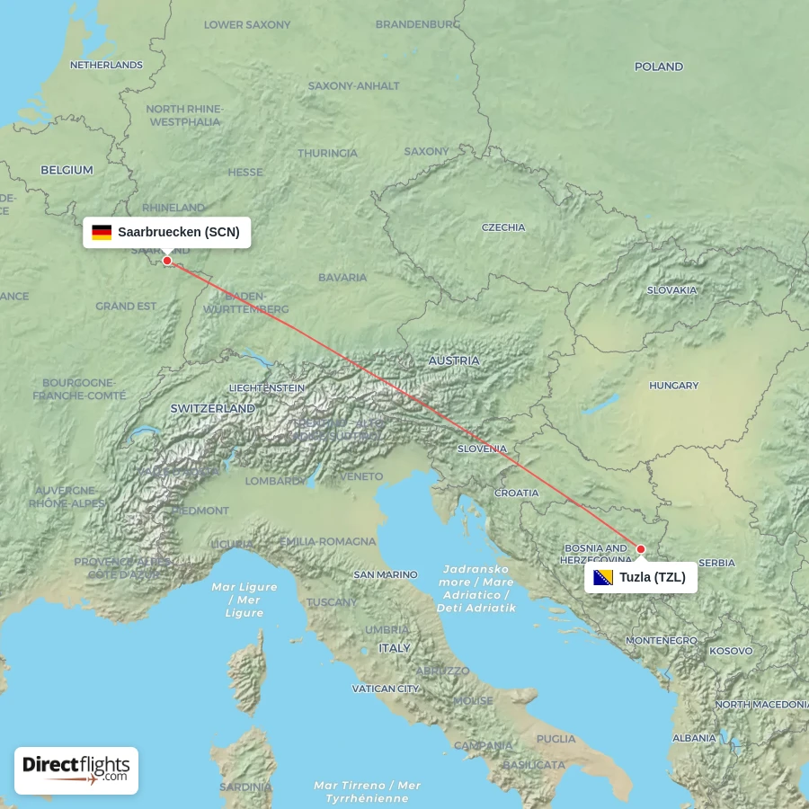 TZL - SCN route map
