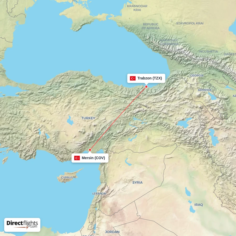 TZX - COV route map