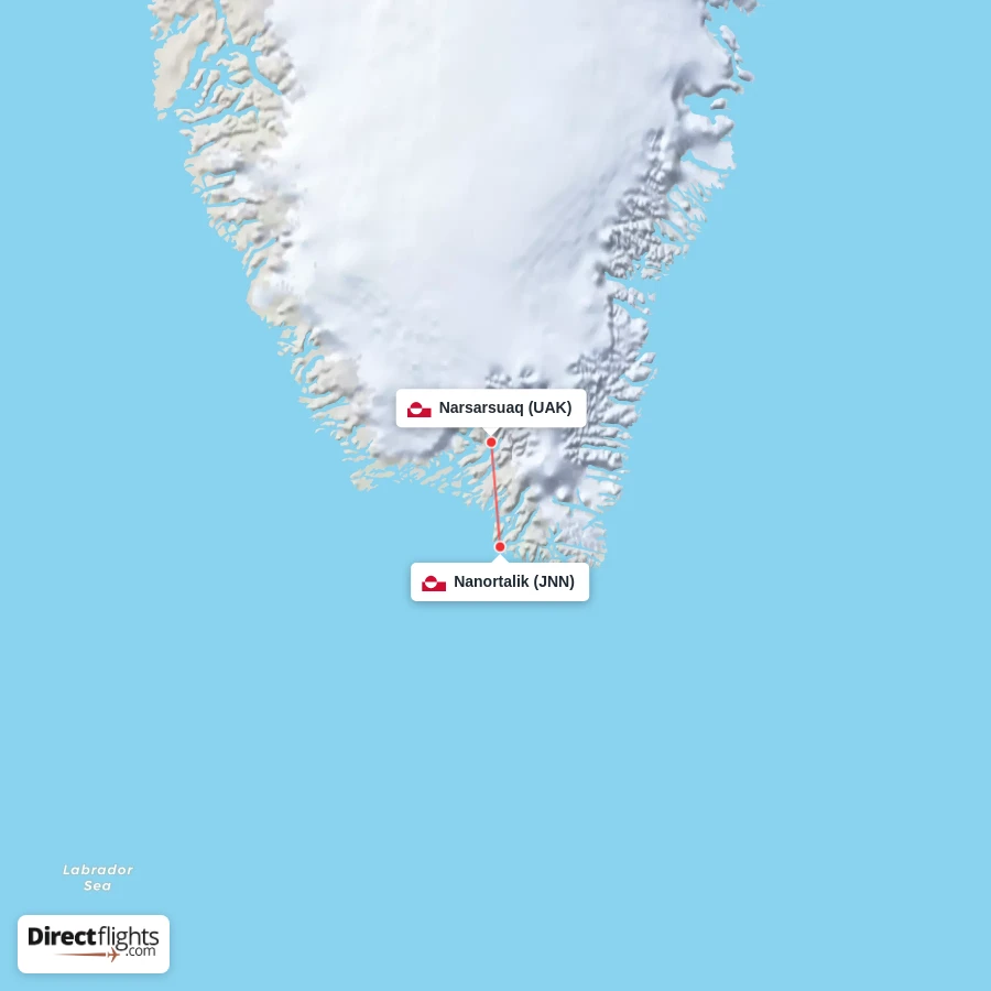 UAK - JNN route map