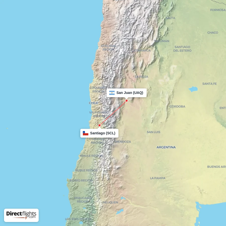 UAQ - SCL route map