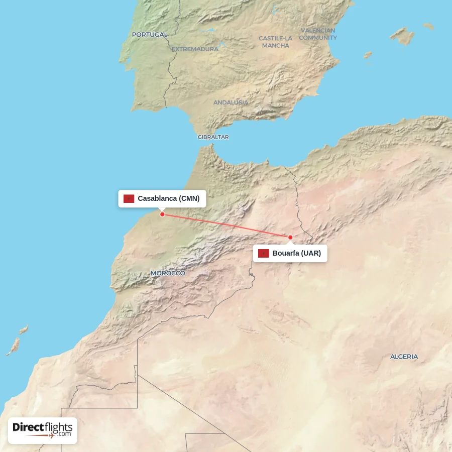 UAR - CMN route map