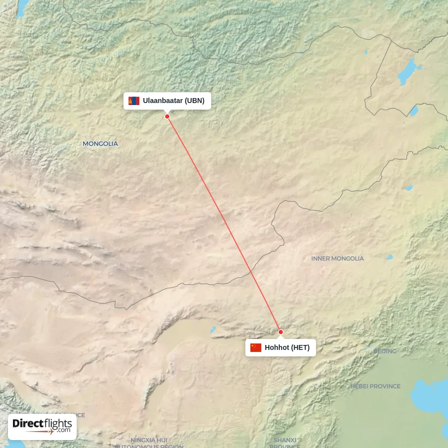 UBN - HET route map