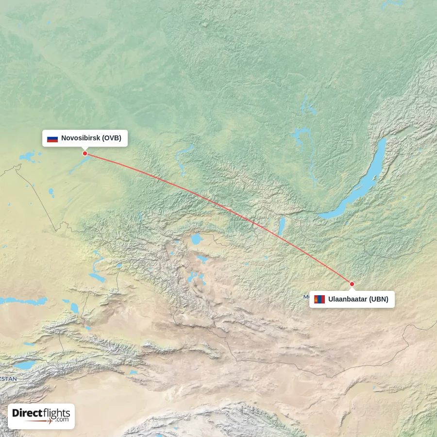 UBN - OVB route map