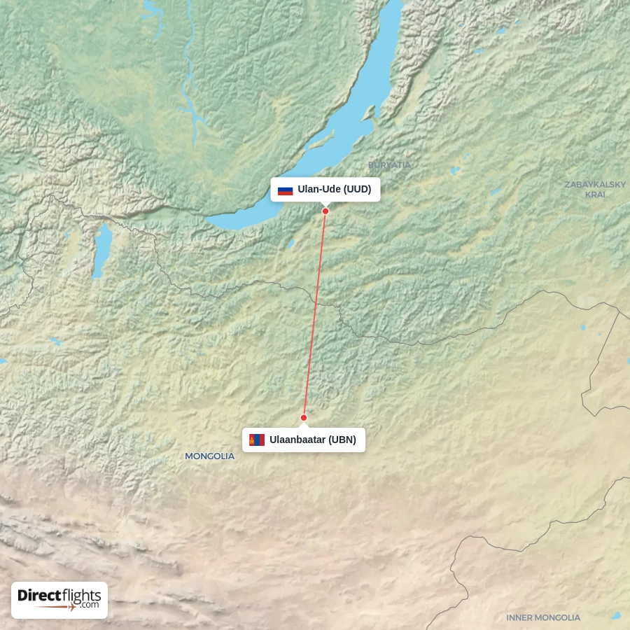 UBN - UUD route map