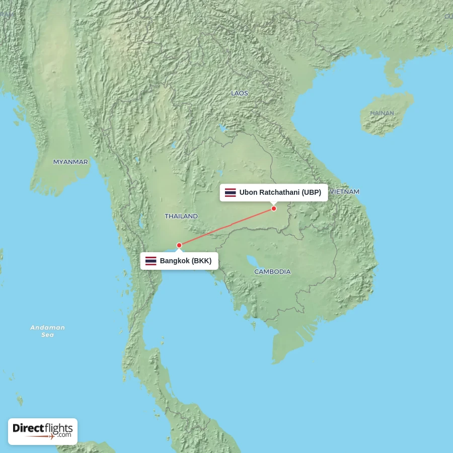 UBP - BKK route map