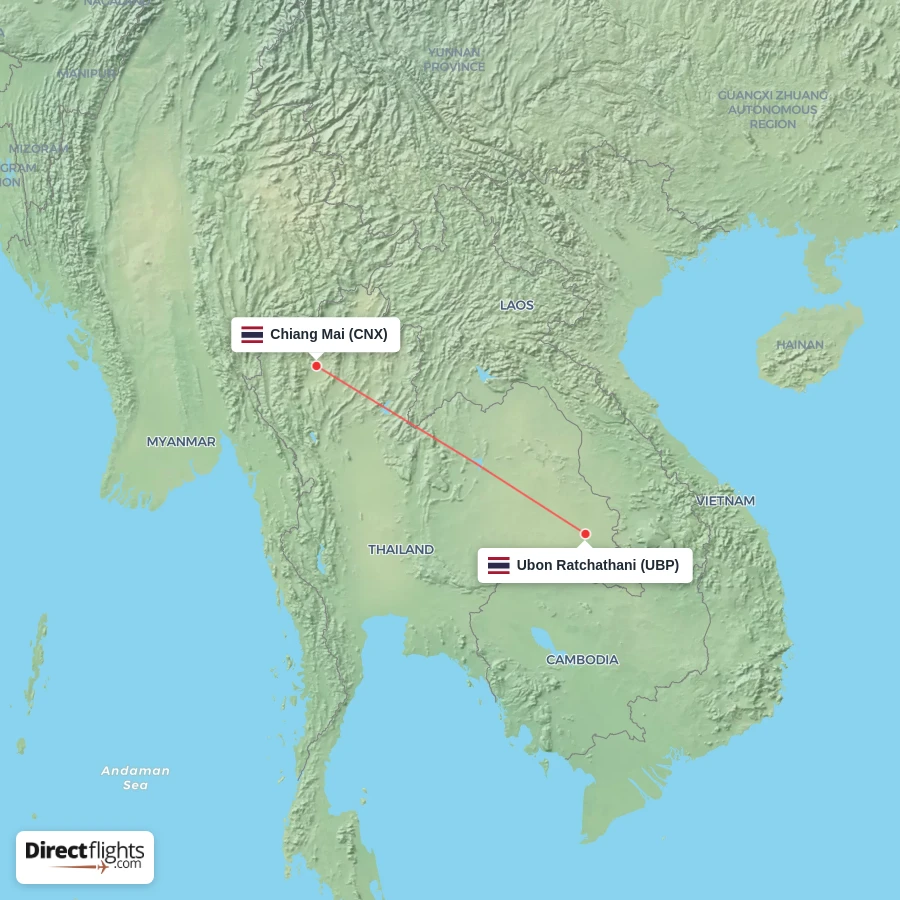UBP - CNX route map