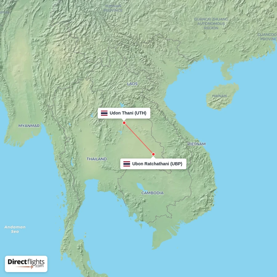 UBP - UTH route map