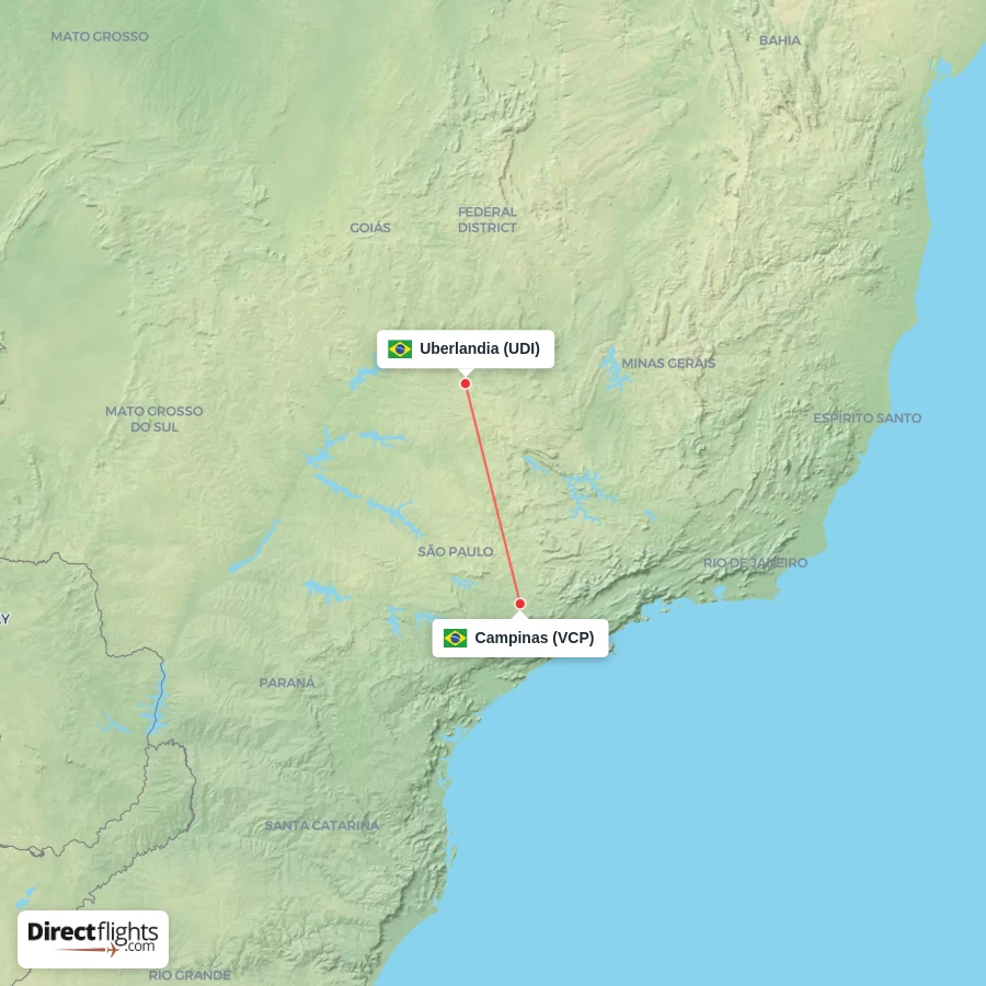 UDI - VCP route map