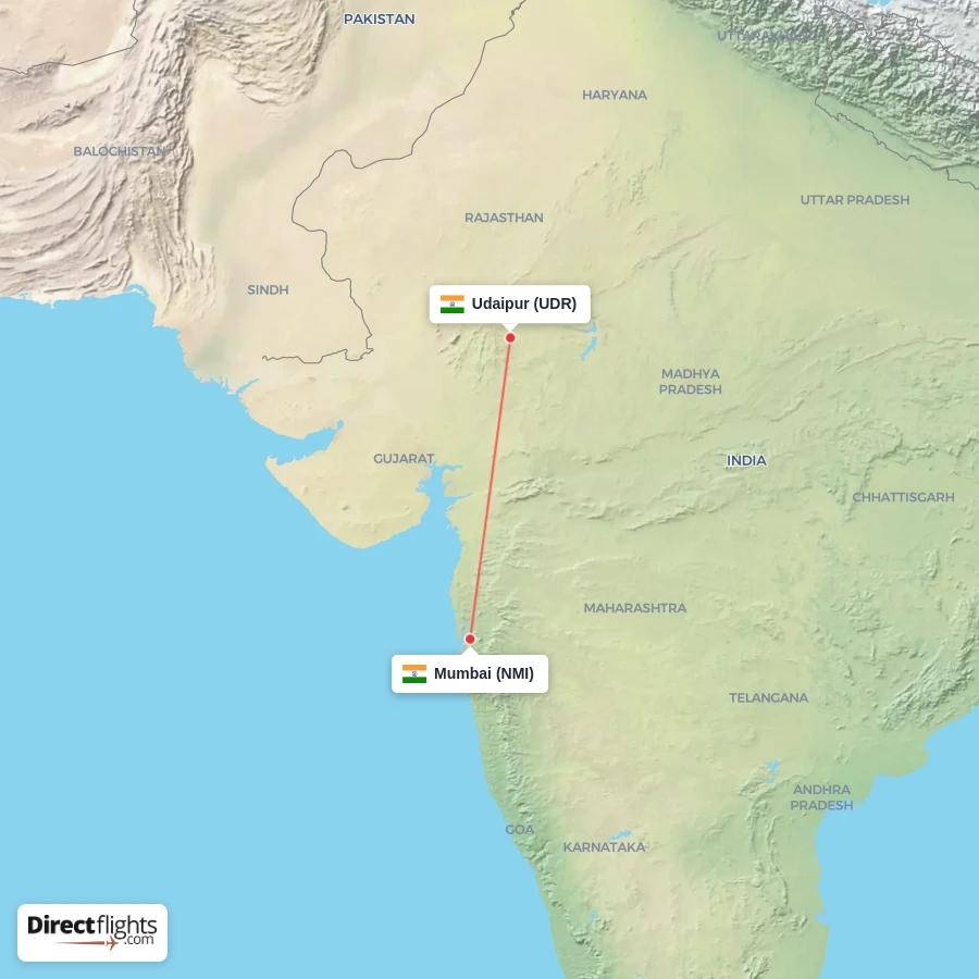 UDR - NMI route map