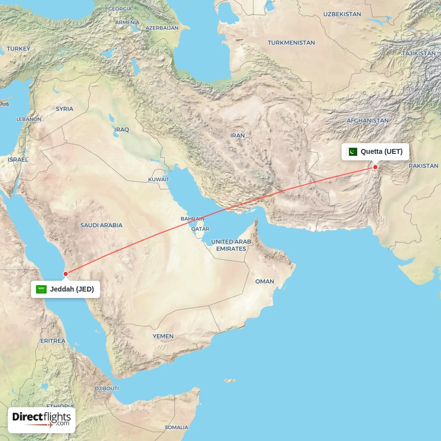 UET - JED route map