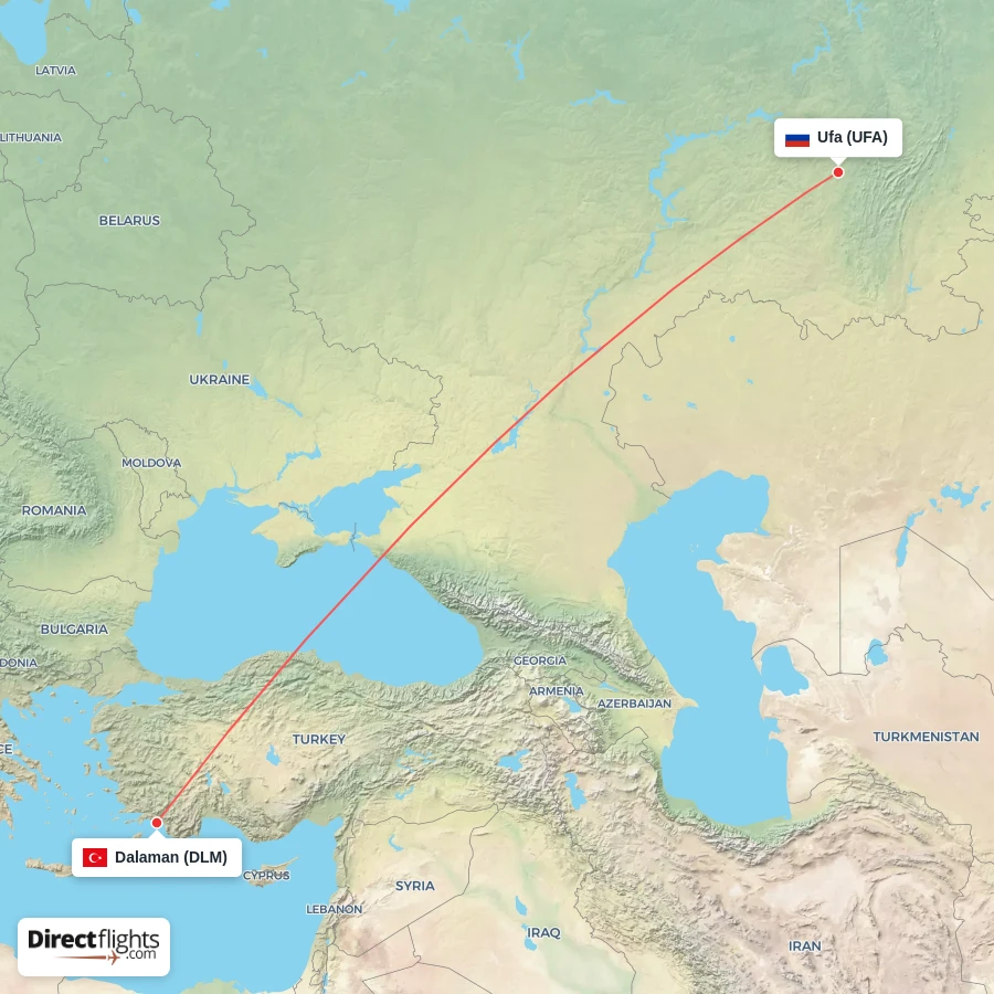 UFA - DLM route map