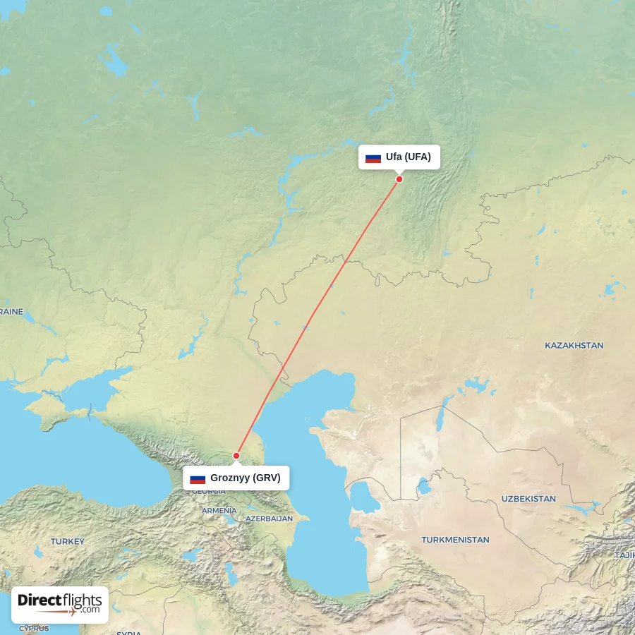 UFA - GRV route map