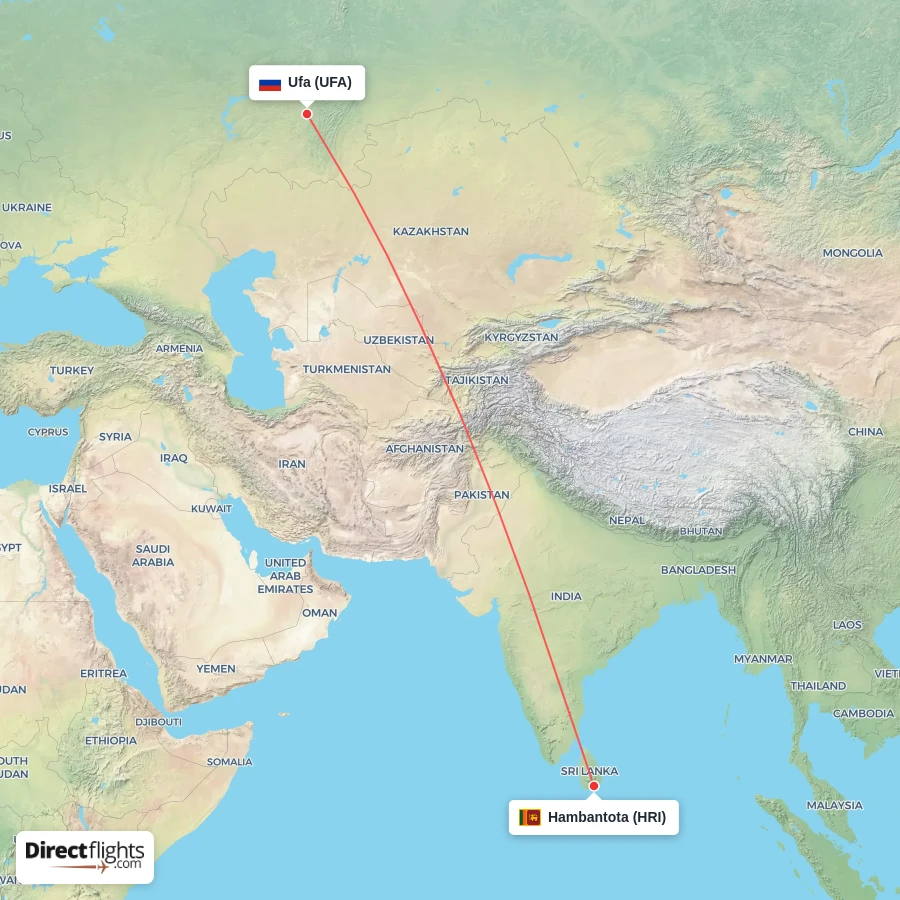 UFA - HRI route map