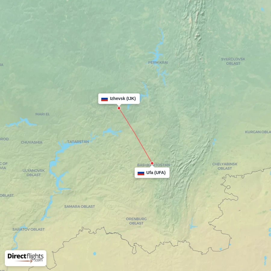 UFA - IJK route map