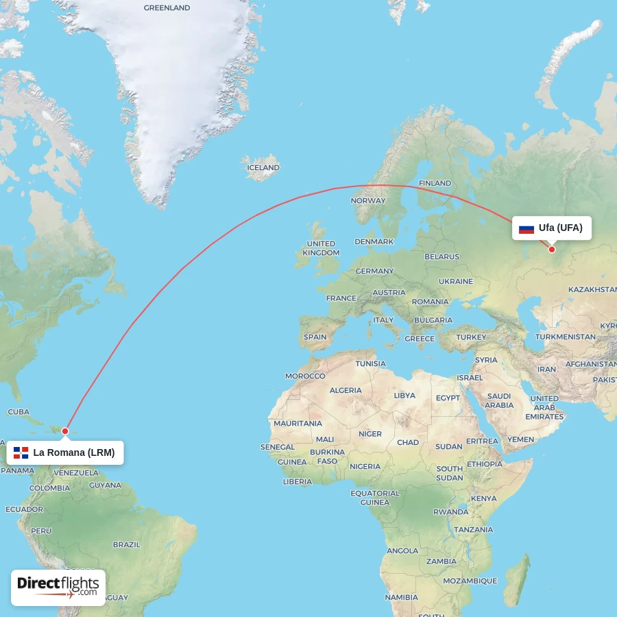 UFA - LRM route map