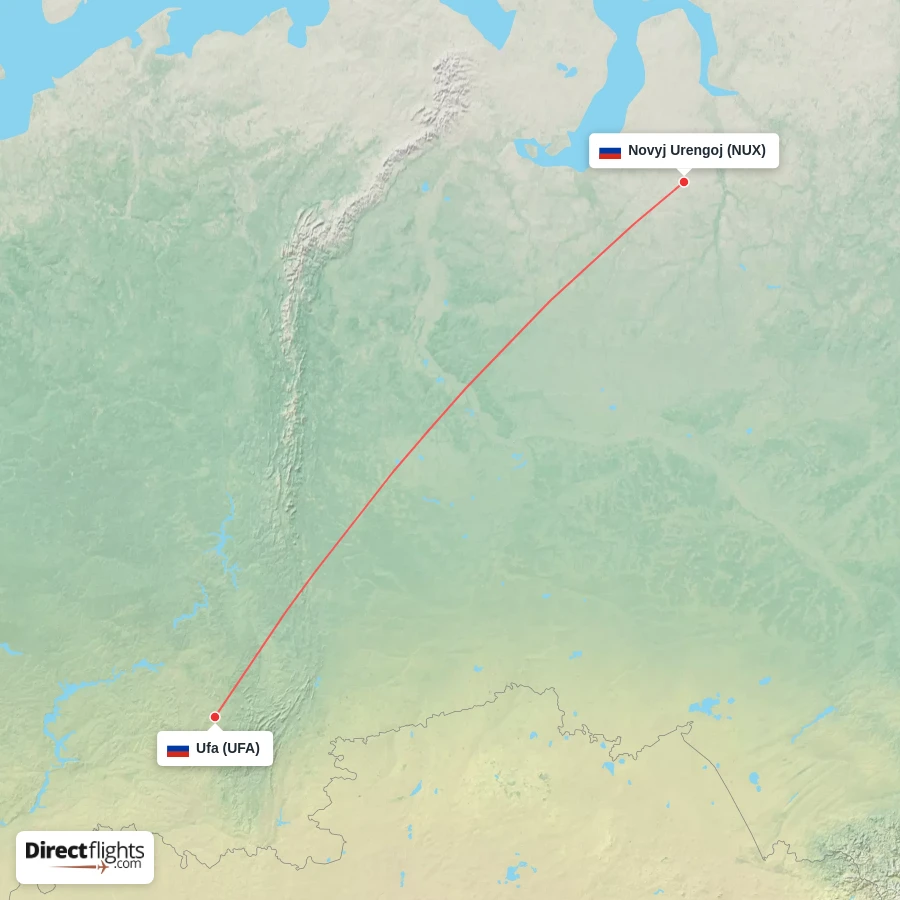 UFA - NUX route map