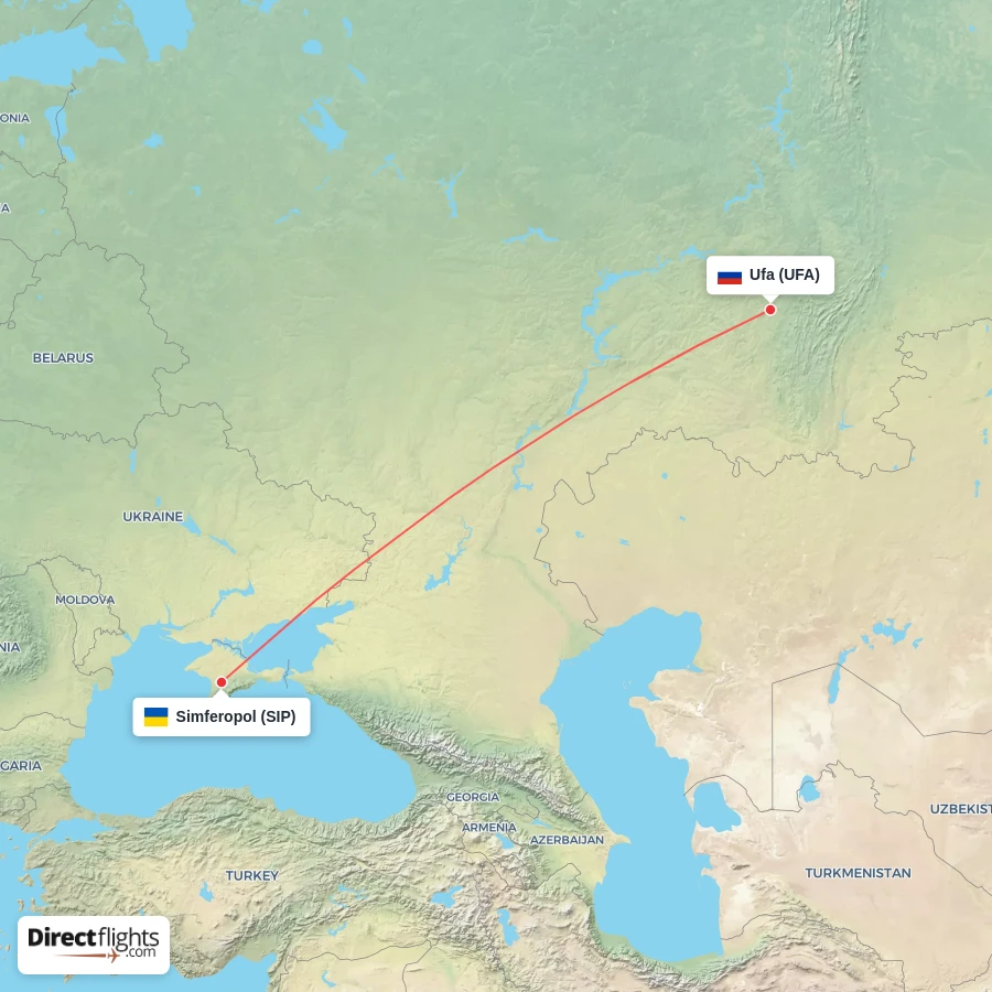UFA - SIP route map