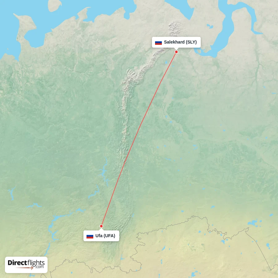 UFA - SLY route map