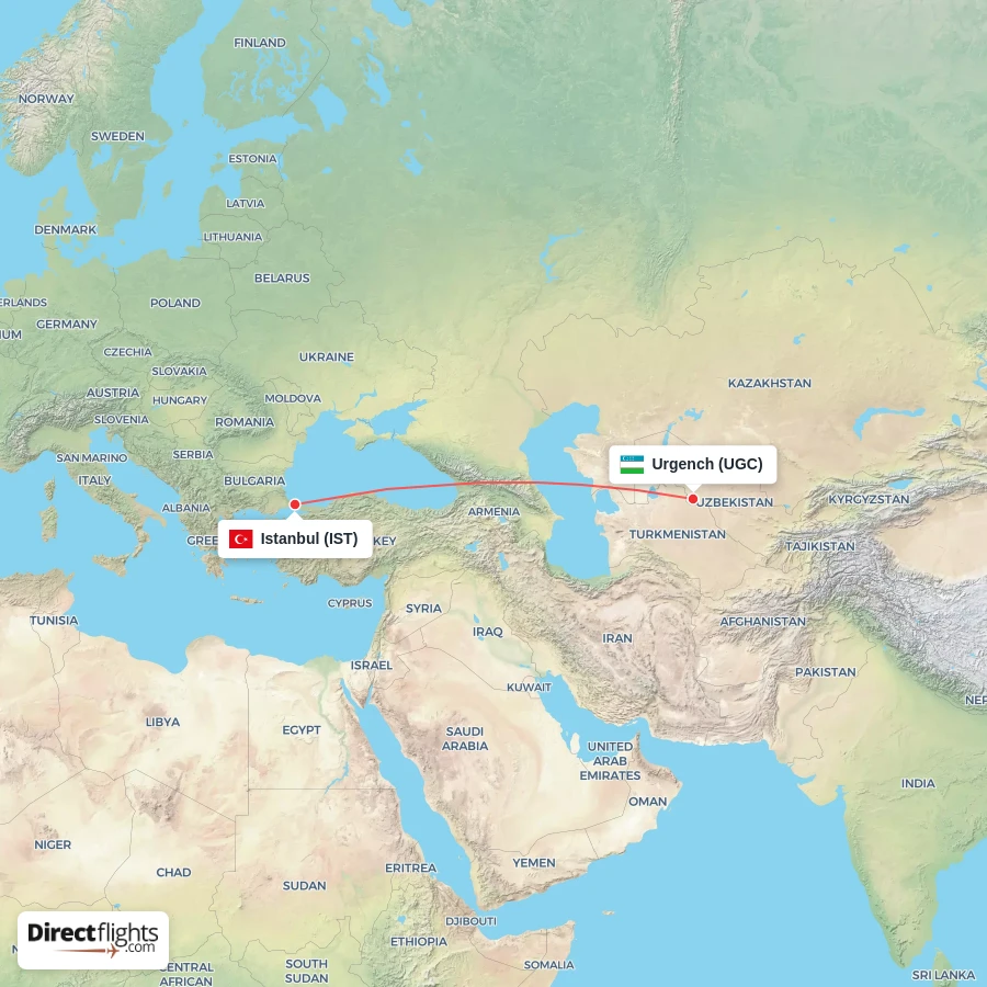 UGC - IST route map